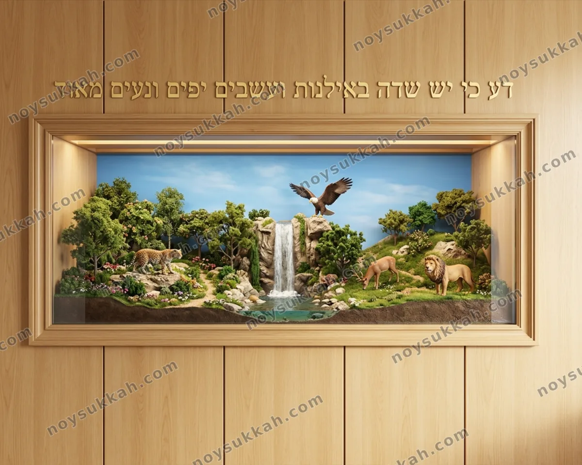 Miniature — full-wall sukkah mural