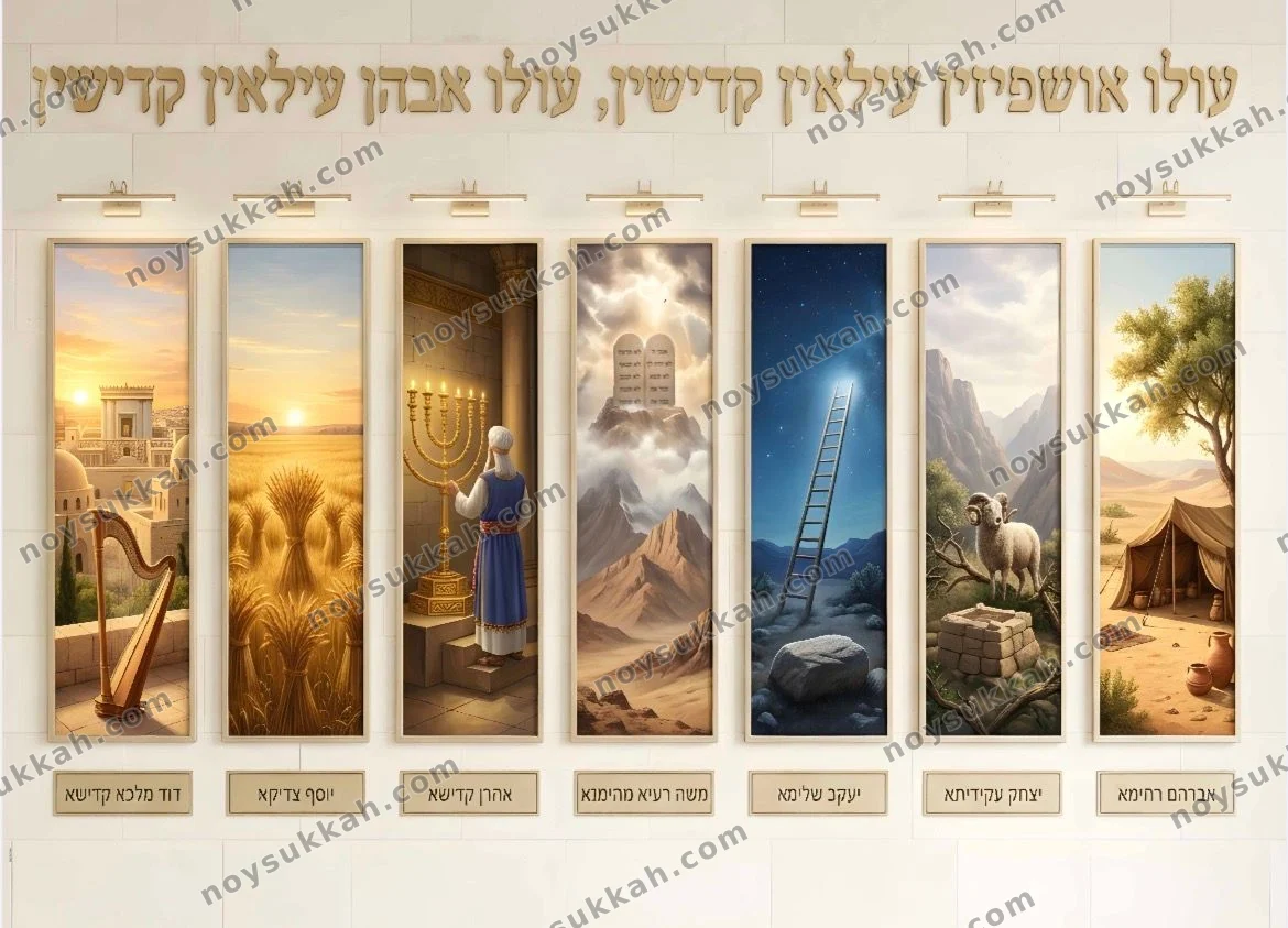אושפיזין — full-wall sukkah mural for your sukkah