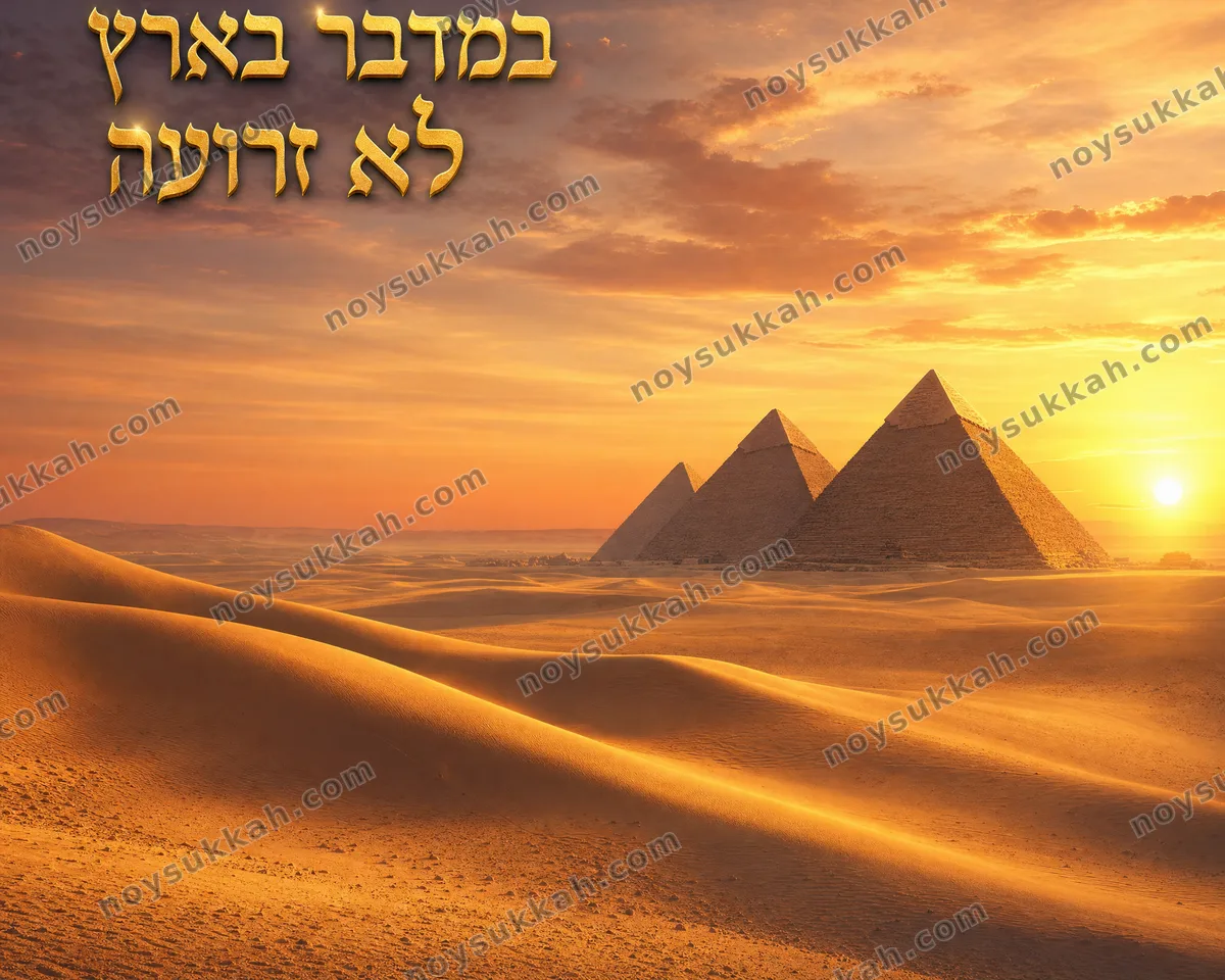 מדבר — full-wall sukkah mural