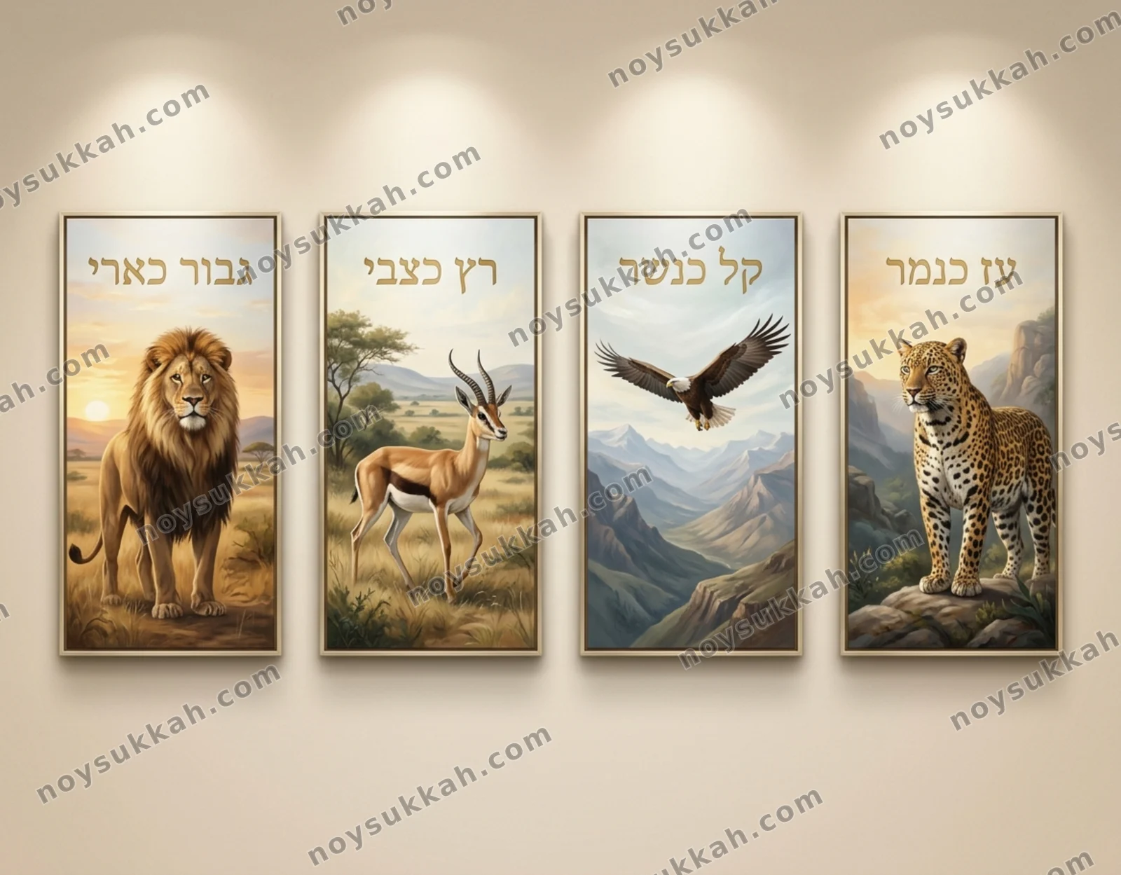 מידות הגבורה — full-wall sukkah mural for your sukkah